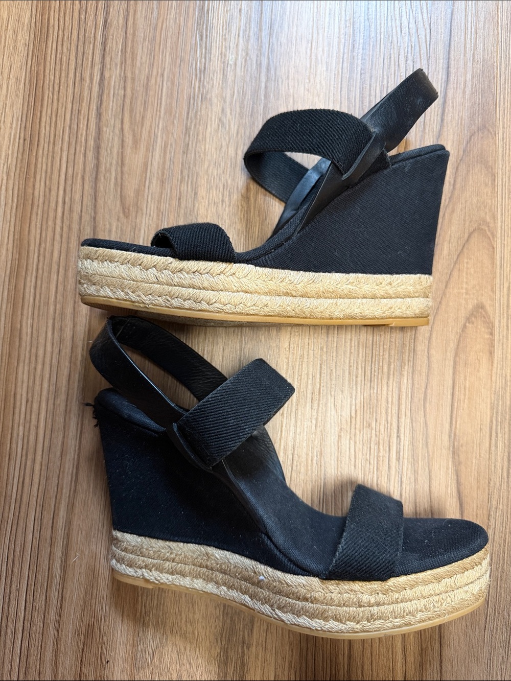 Tory Burch Black Women's Espadrille Wedge Sandals - Brand New with defect